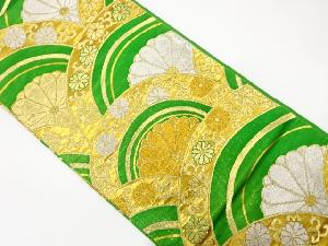 アンティーク　菊青海波模様織り出し袋帯（材料）